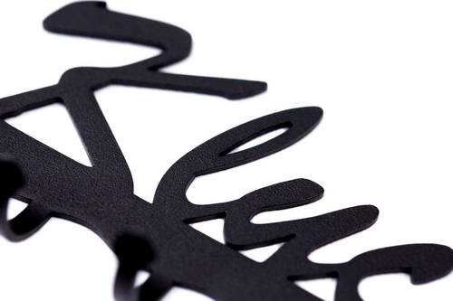 Nástěnný věšák na klíče Intesi Klíče černý kovový moderní do předsíně