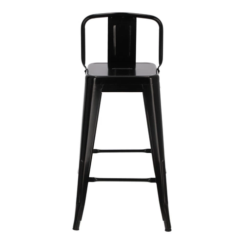 Židle barová Paris Back short 66cm černá insp.Tolix výprodej