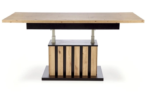 Konferenční stůl Lamis loft dub artisan černý s nastavitelnou výškou do obýváku 130 cm Intesi
