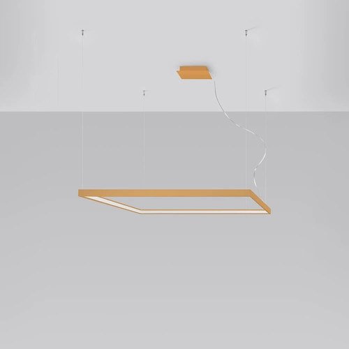 Moderní zlatý LED lustr Nelya L do obýváku a jídelny 110 cm Thoro