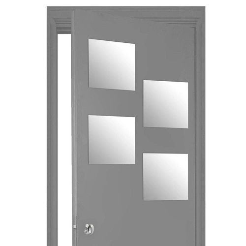 Sada 4 samolepicích čtvercových zrcadel 30x30 cm bez rámu do předsíně 5five