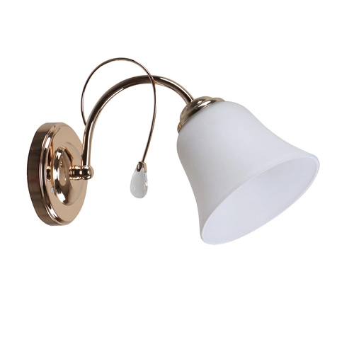 Nástěnné svítidlo Ora lamp gold 1x40 E27 difuzor bílý