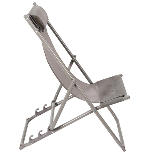 Zahradní lehátko Canard Ventos skládací s nastavitelným opěradlem tmavě béžové moderní