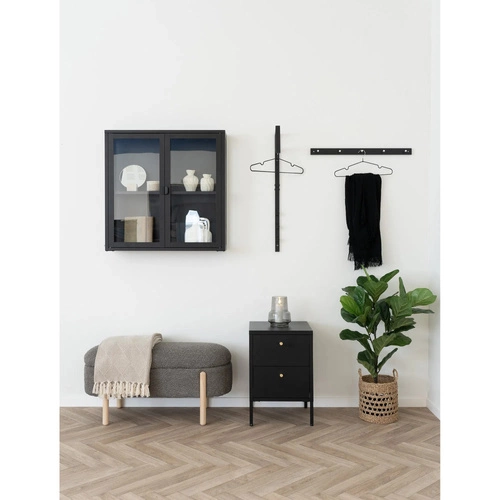 Čalouněná lavice Branca boho s úložným prostorem do předsíně hnědo-přírodní Intesi