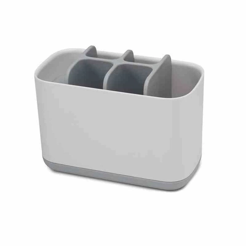 Joseph Joseph JJ bílý plastový kelímek na zubní kartáčky do koupelny