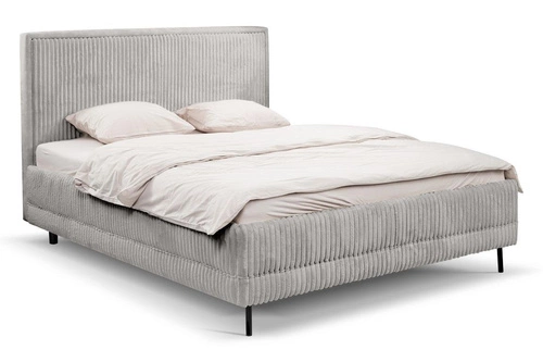 Čalouněná postel Foggy 160x200 šedá skandinávská s úložným prostorem do ložnice