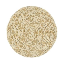 Kulatá béžová prostírka Jute 38 cm moderní na jídelní stůl do kuchyně Intesi