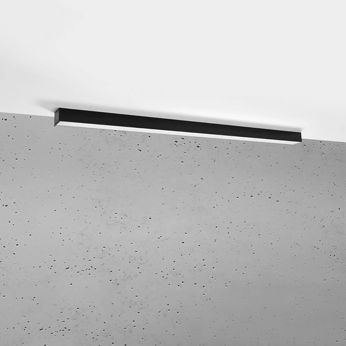 LED stropní svítidlo Pinne 117 cm černé moderní do kuchyně, obýváku nebo chodby