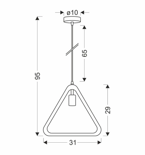 Závěsná lampa Triun černá+béžová 1x40W E27