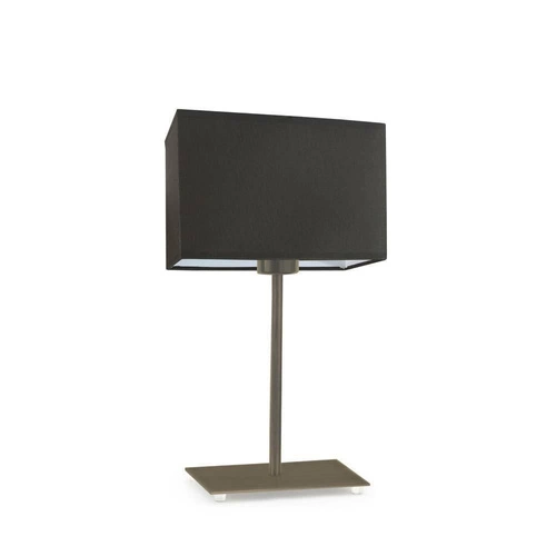 Noční lampička AMALFI moderní hnědá s textilním stínidlem do ložnice a obýváku 40 cm