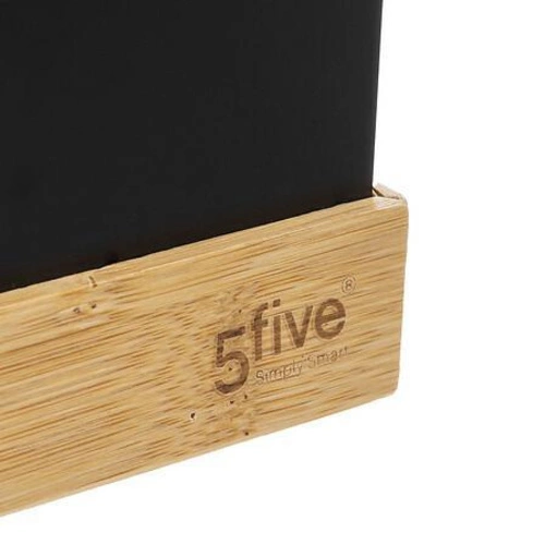 Koš na odpadky do kanceláře Bava bambusový černý moderní 27 cm 5five simply smart