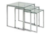 Sada skleněných konferenčních stolků Katrine čtvercový chrom moderní do obýváku Actona