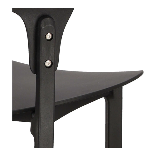 Černá židle Kabru Intesi moderní jídelní a zahradní židle z plastu snadno čistitelná