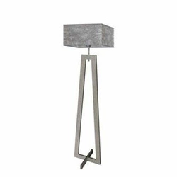 Podlahová lampa Jawa stínidlo šedé stojan popelavý