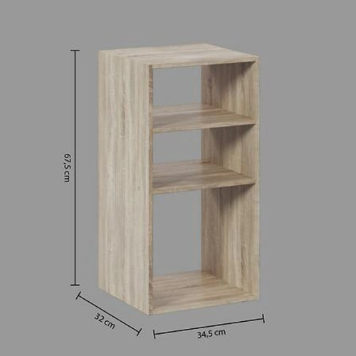 Dřevěná knihovna Mix 'n Modul 3 police moderní do obýváku 5five simply smart