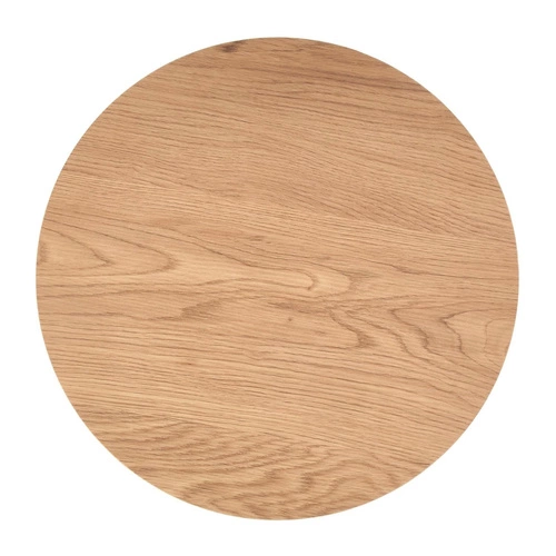 Sada 2 kulatých konferenčních stolků Hawardia dub a černá loftová do obýváku 2v1 Intesi