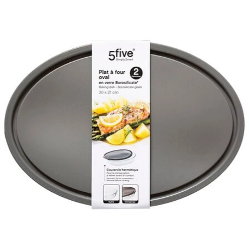 Oválná skleněná miska KeepEat s víkem