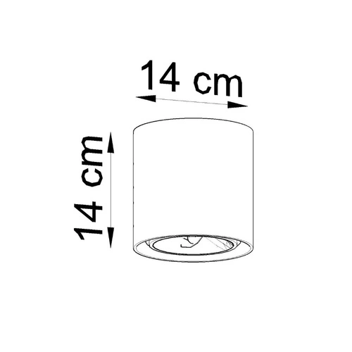 Betonové stropní svítidlo CULLO 140 šedé moderní do obýváku a ložnice