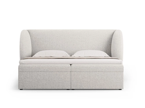 Čalouněná postel Miley šedá 160x200 s úložným prostorem moderní glamour do ložnice