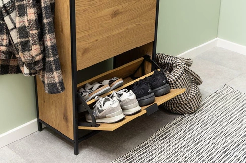 Vysoký botník Seaford Actona rustikální se třemi zásuvkami divoký dub do předsíně