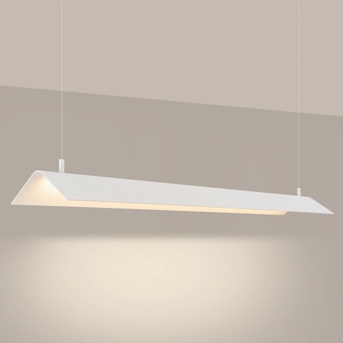 Moderní závěsné LED svítidlo ELVA bílé s nastavitelnou výškou do obýváku a jídelny