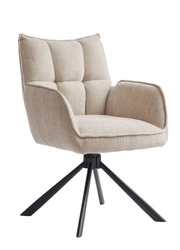 Otočná čalouněná křesla Merys béžová do obýváku moderní s područkami