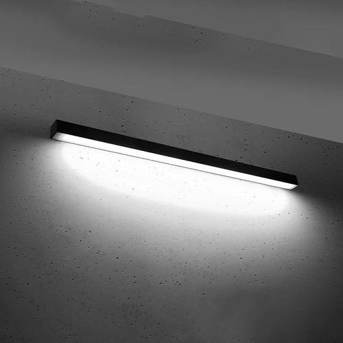Nástěnné LED svítidlo Pinne 117 cm černé moderní do obývacího pokoje a ložnice Thoro