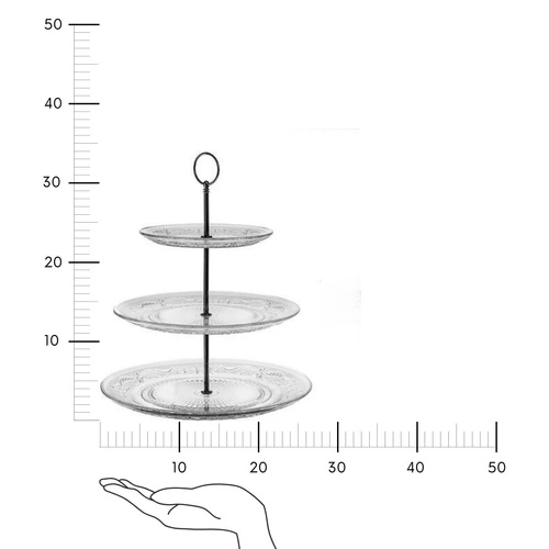 Patera Renesance 3 úrovňová skleněná