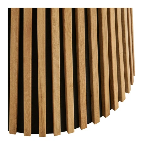 Jídelní kulatý stůl Osaka 120 cm moderní přírodní dub na jedné noze