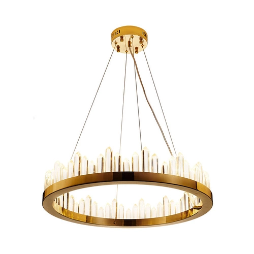 Závěsné LED svítidlo LUSSO zlaté 60 cm moderní do obýváku a jídelny Step into Design