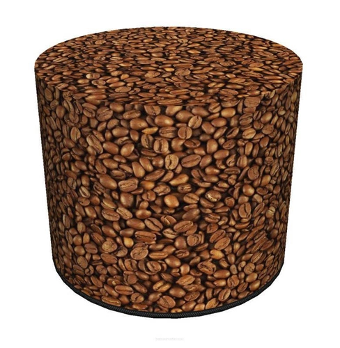 Puf Latte Intesi kulatý moderní čalouněný multicolor do obýváku a ložnice 40 cm