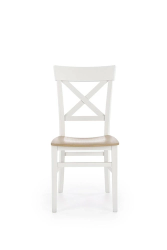 Dřevěná jídelní židle Tutti Intesi bílý dub vintage rustikální s opěrkou