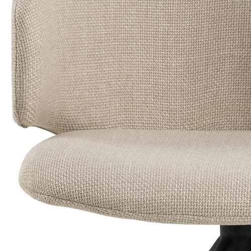 Otočená čalouněná jídelní židle Ella Actona béžová s područkami moderní