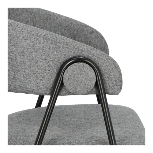 Čalouněná židle Larisa šedá s područkami loftová do jídelny a kuchyně Intesi
