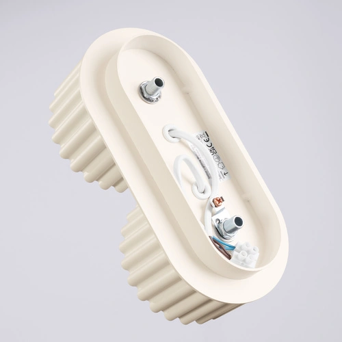 Moderní stropní svítidlo AURA 2 béžové hliník do obýváku a kuchyně GX53