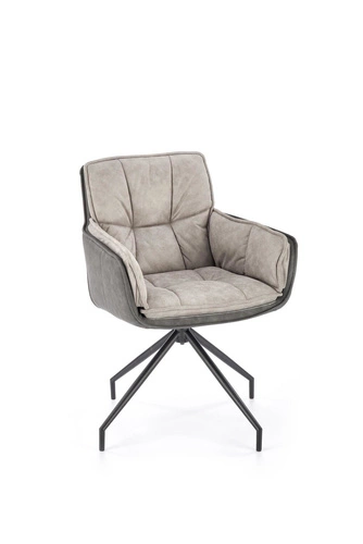 Otočná židle Rolan Intesi čalouněná šedá s područkami do kanceláře a obývacího pokoje