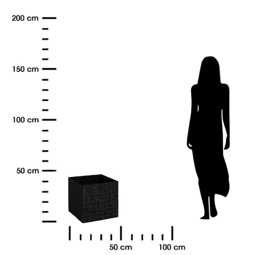 Textilní úložný box Tweed 31x31 černý dekorativní do šatny 5five