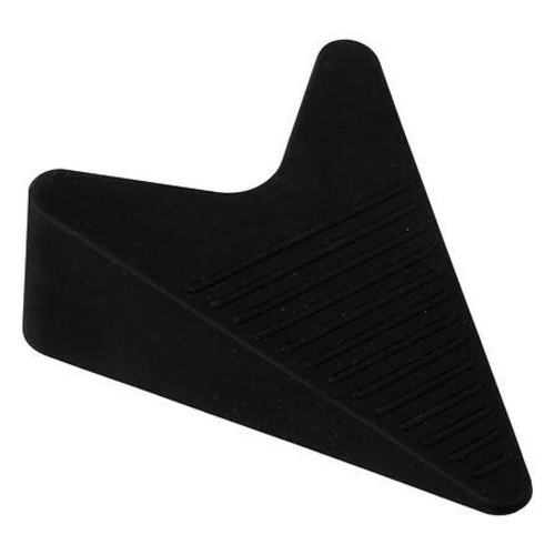 samolepicí plastová zarážka na dveře s držadlem černá 2 ks