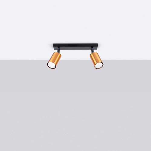 Stropní svítidlo WINX 2 černé měď moderní kovové do obýváku a ložnice SOLLUX