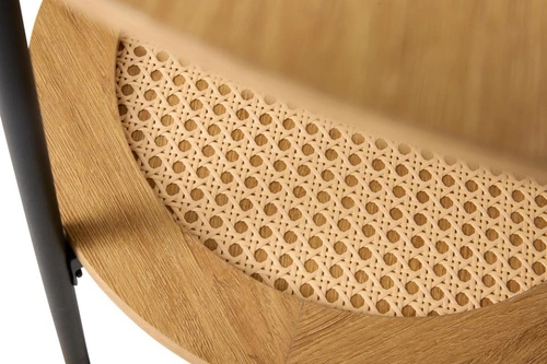 Odkládací stolek Pensacola kulatý 50 cm dub černý moderní