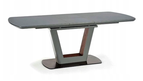 Rozkládací jídelní stůl Lotti loft antracit matný se skleněnou deskou 160–200x90 cm Intesi