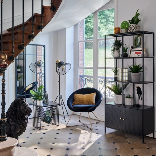 Relaxační křeslo Evan hnědé do obýváku moderní čalouněné minimalistické Atmosphera