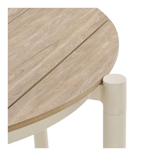 Stůl Abela kulatý 90 cm do jídelny moderní pískový/přírodní