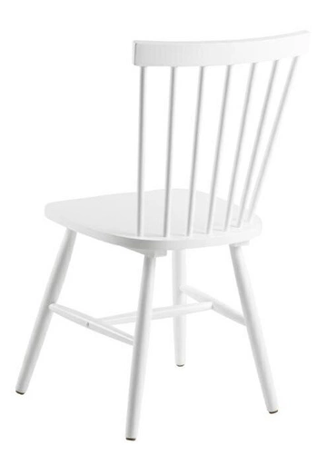 Bílá jídelní židle Riano z masivu do kuchyně a obýváku, moderní minimalistický styl Actona