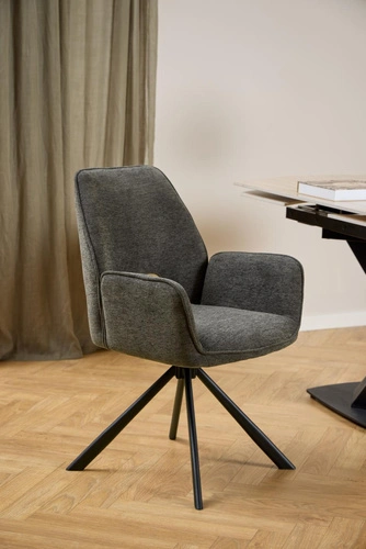 Otočná čalouněná židle Graham Actona šedá do jídelny a obýváku