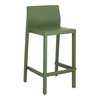 Barová židle Kate zelená moderní s opěrkou 75 cm do kuchyně a zahrady stohovatelná SCAB Design