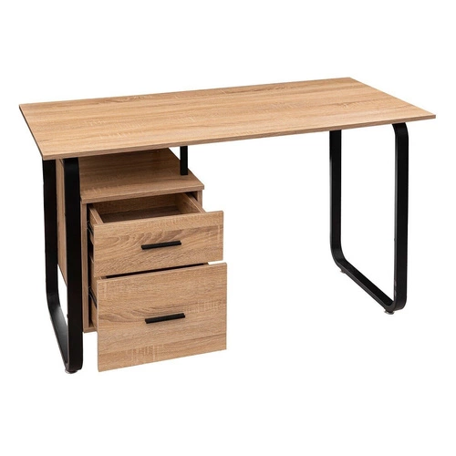 Psací stůl Brava loftový s zásuvkami 120 cm moderní černo-přírodní 5five