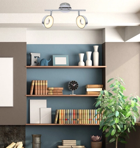 LED stropní svítidlo Isla chrom nastavitelné do obýváku a ložnice moderní 31 cm