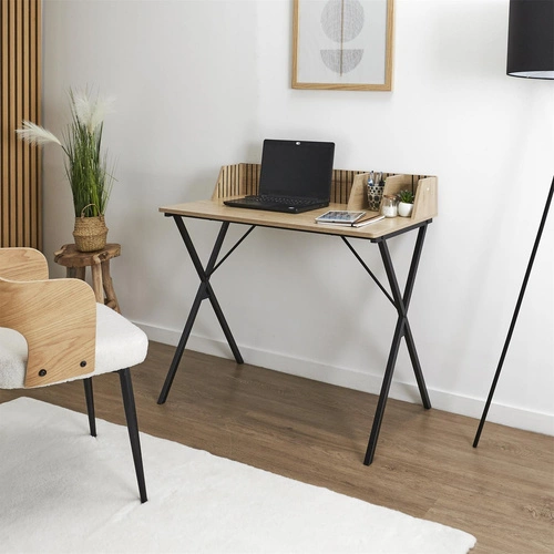 Psací stůl loftový Klaus přírodní 90 cm moderní na práci a studium Intesi