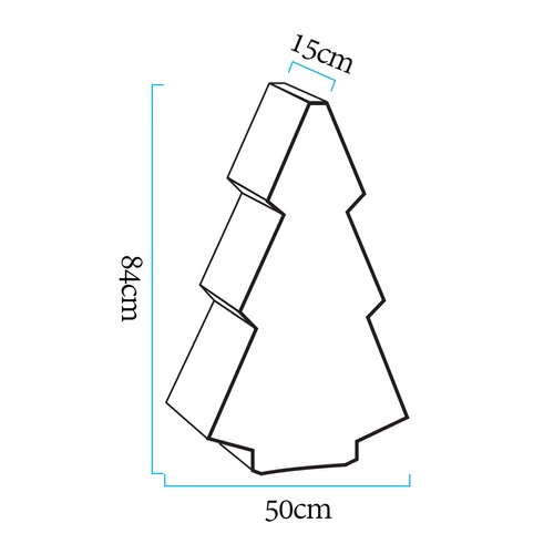 Zahradní lampa vánoční strom X-MASS TREE M LED RGBW 16 barev 84 cm